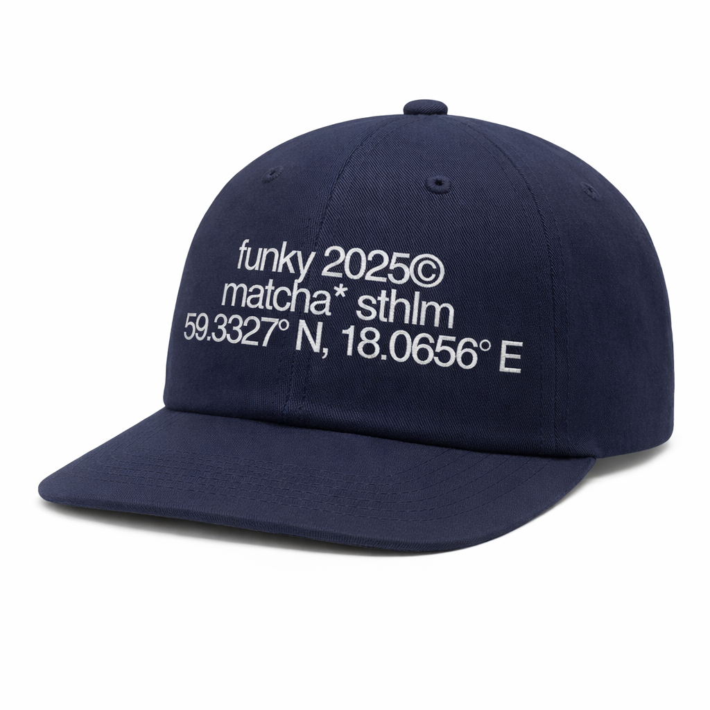 Funky Matcha Logo Hat - Navy/ White