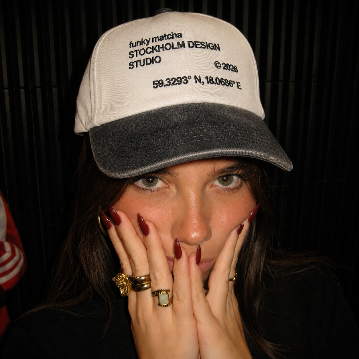 Funky Matcha Stockholm Design Studio Cap — Off-White Two-Tone (Limited Edition)