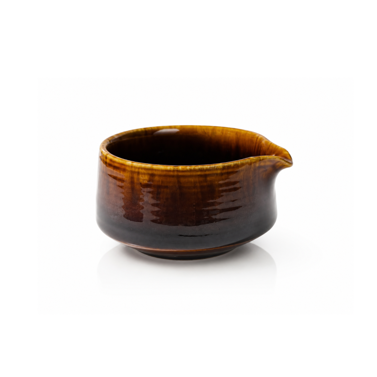 Brown/indigo glaze ceramic bowl