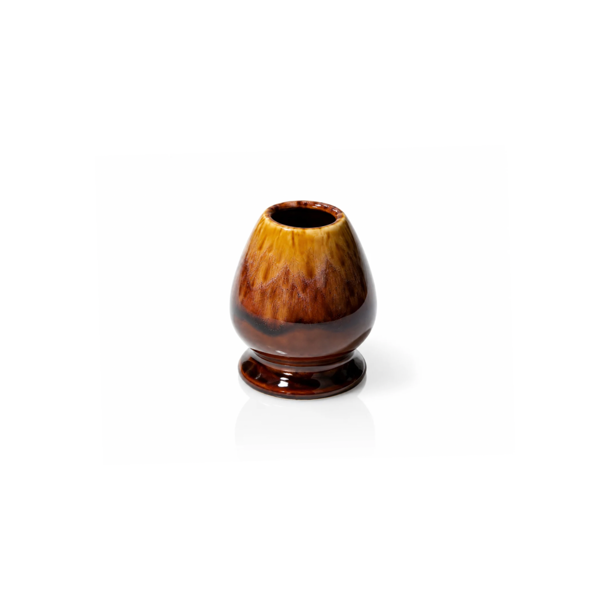 Brown/indigo glaze ceramic whiskholder