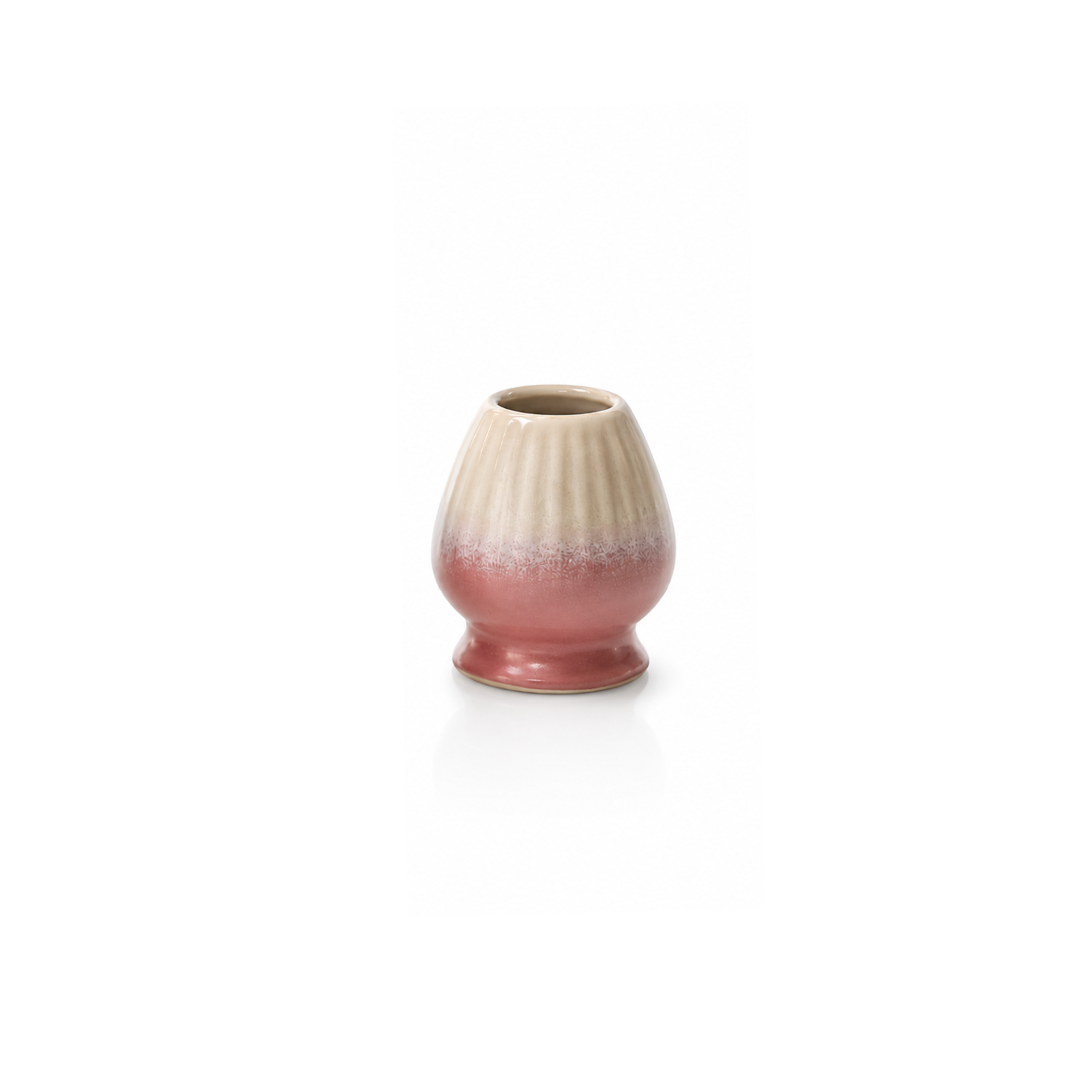creme/pink ceramic whiskholder