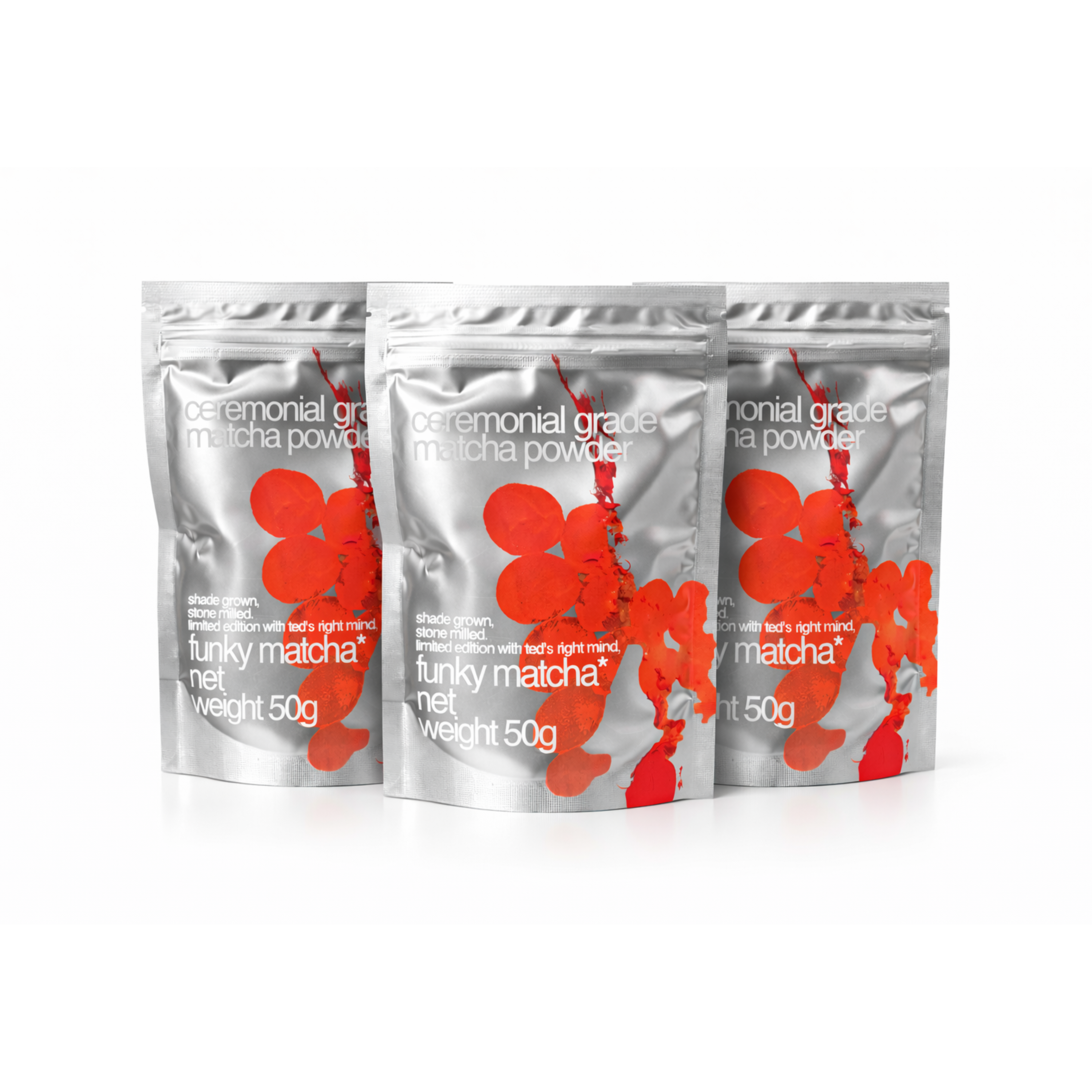 funky matcha 50g 3 set ceremonial limited edition collab