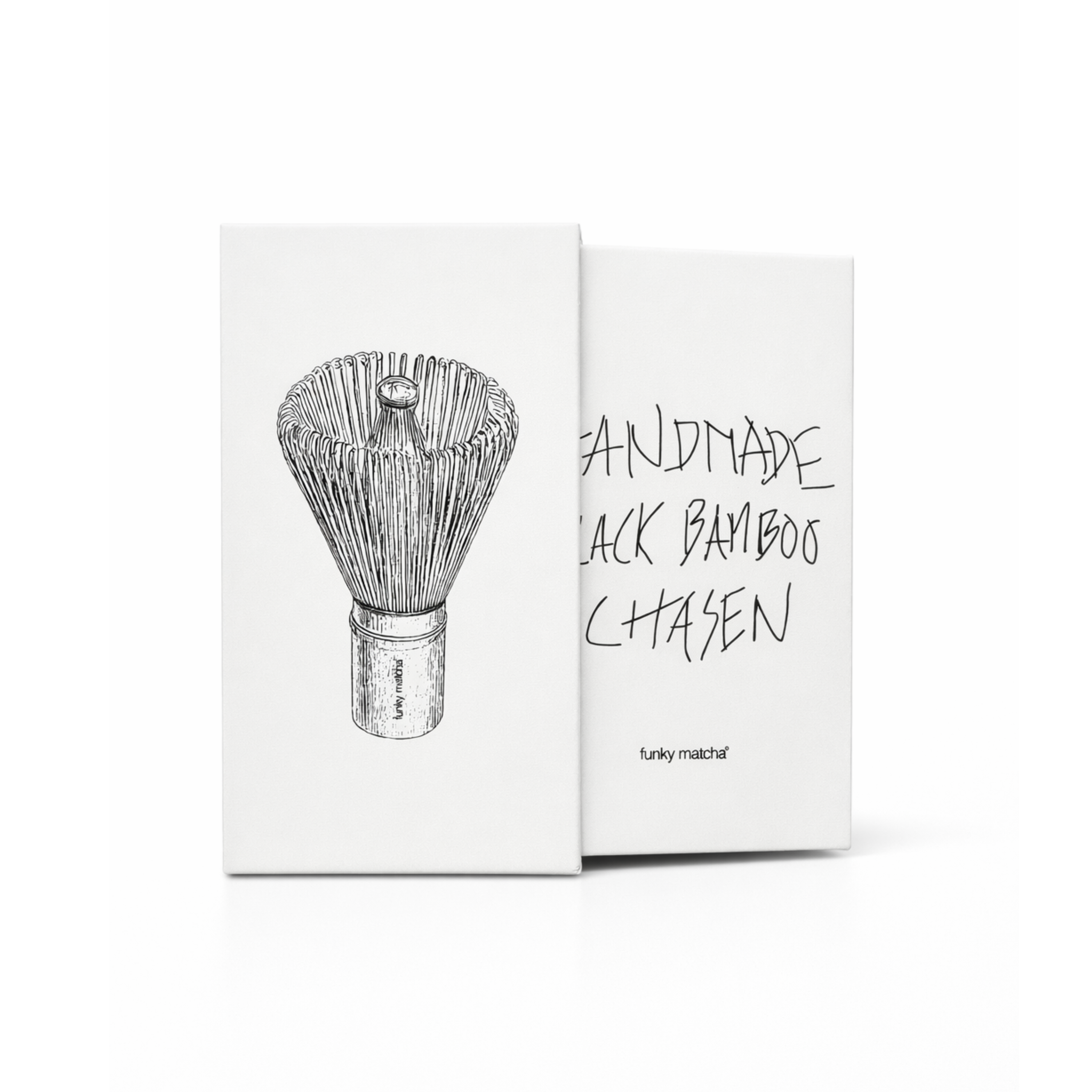 funky matcha black bamboo whisk box 