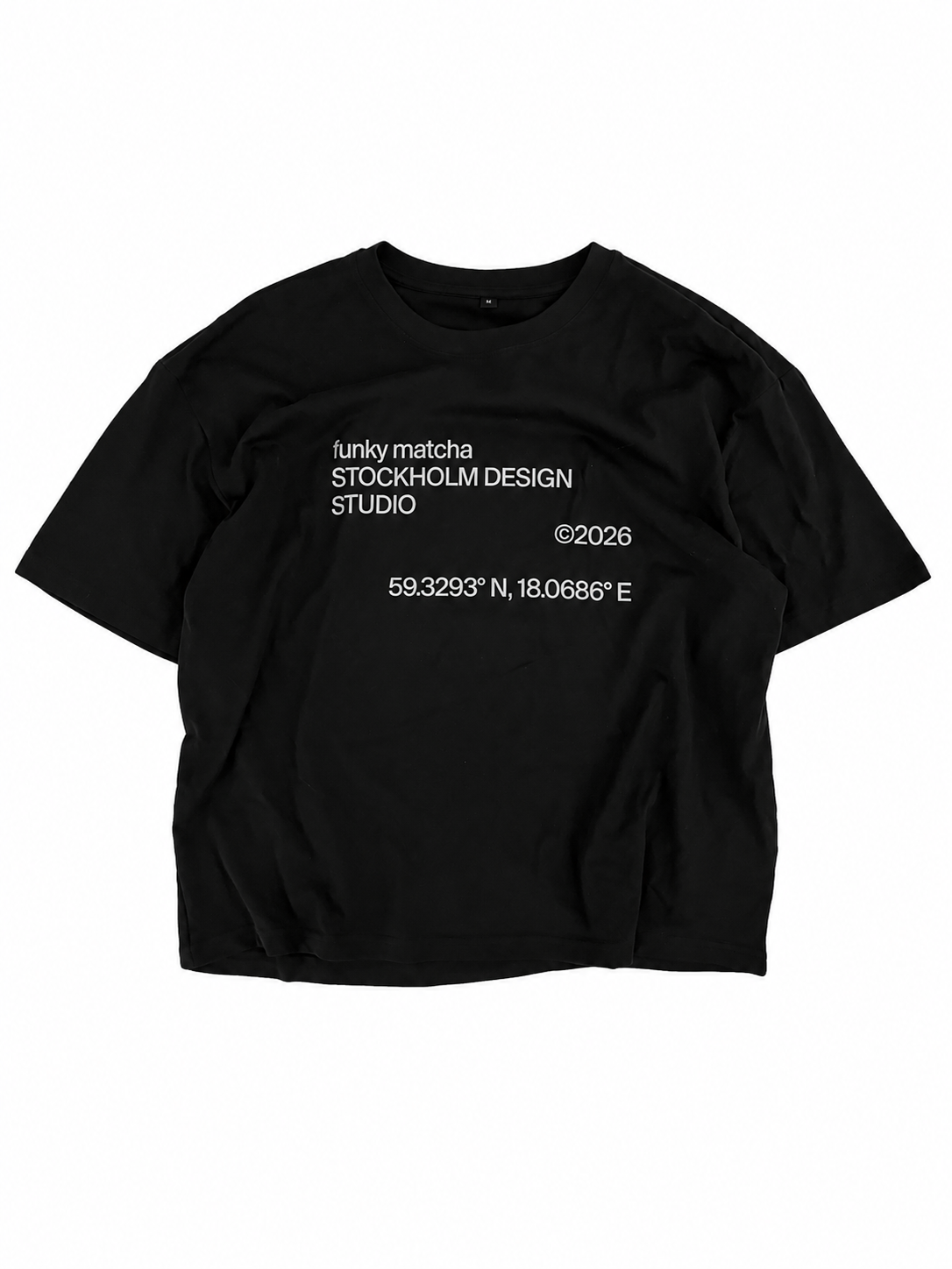 funky matcha stockholm black tee