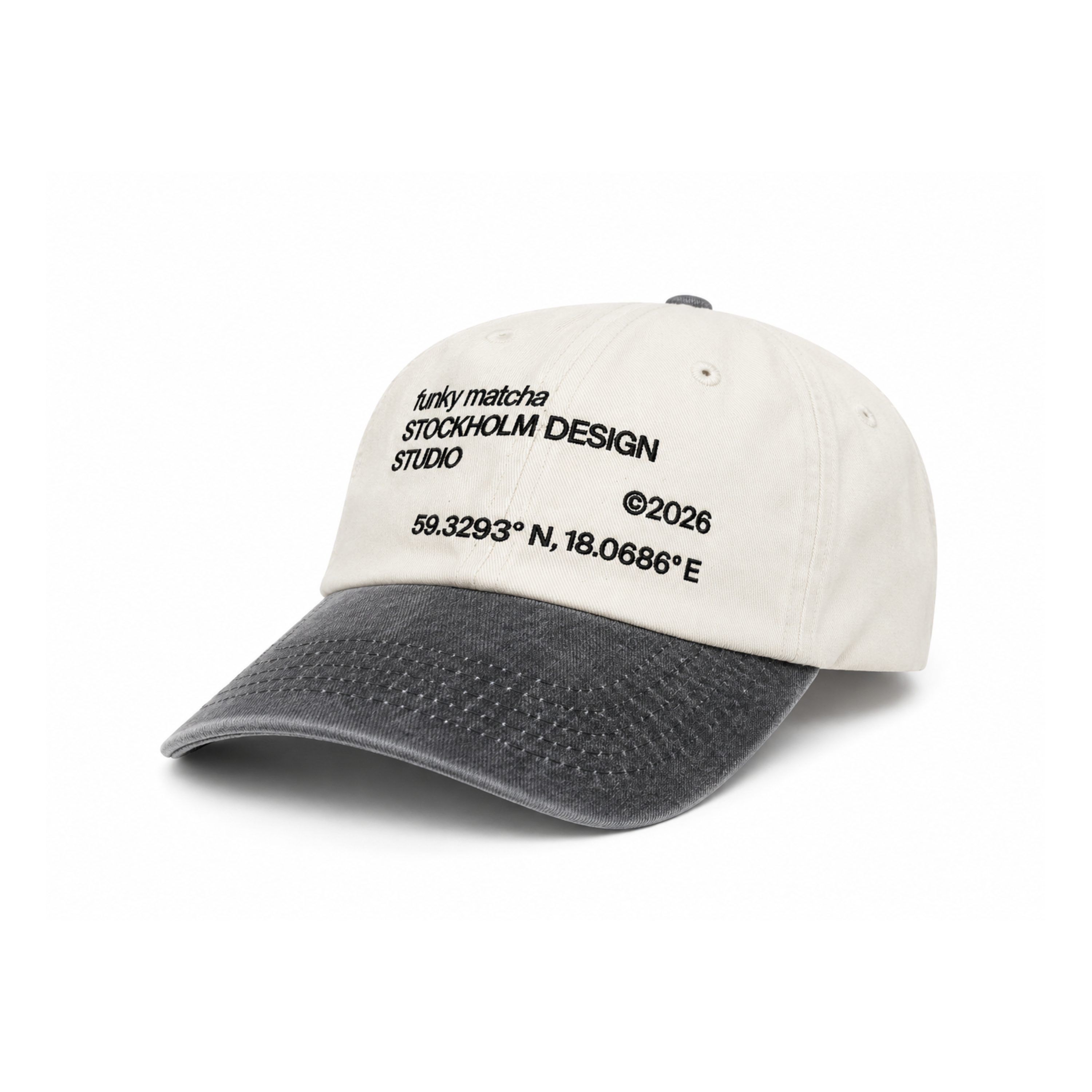 funky matcha stockholm white/black hat