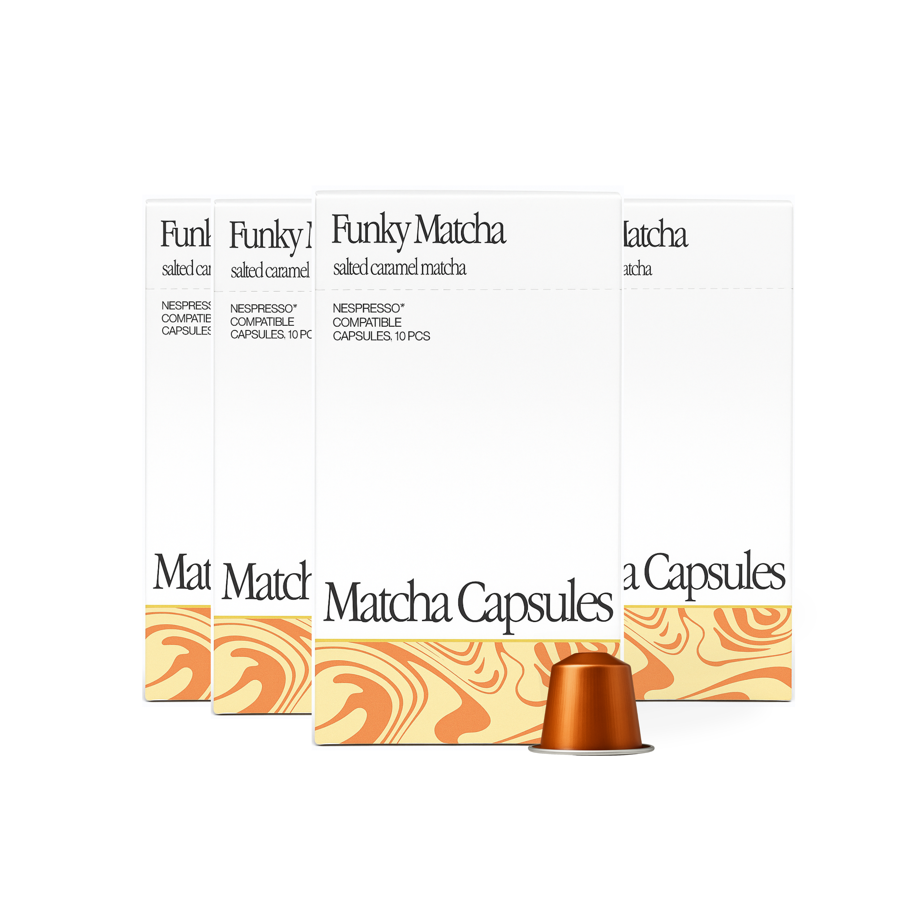 Funky Matcha Salted Caramel Pods 40 Pack – Nespresso Compatible Capsules