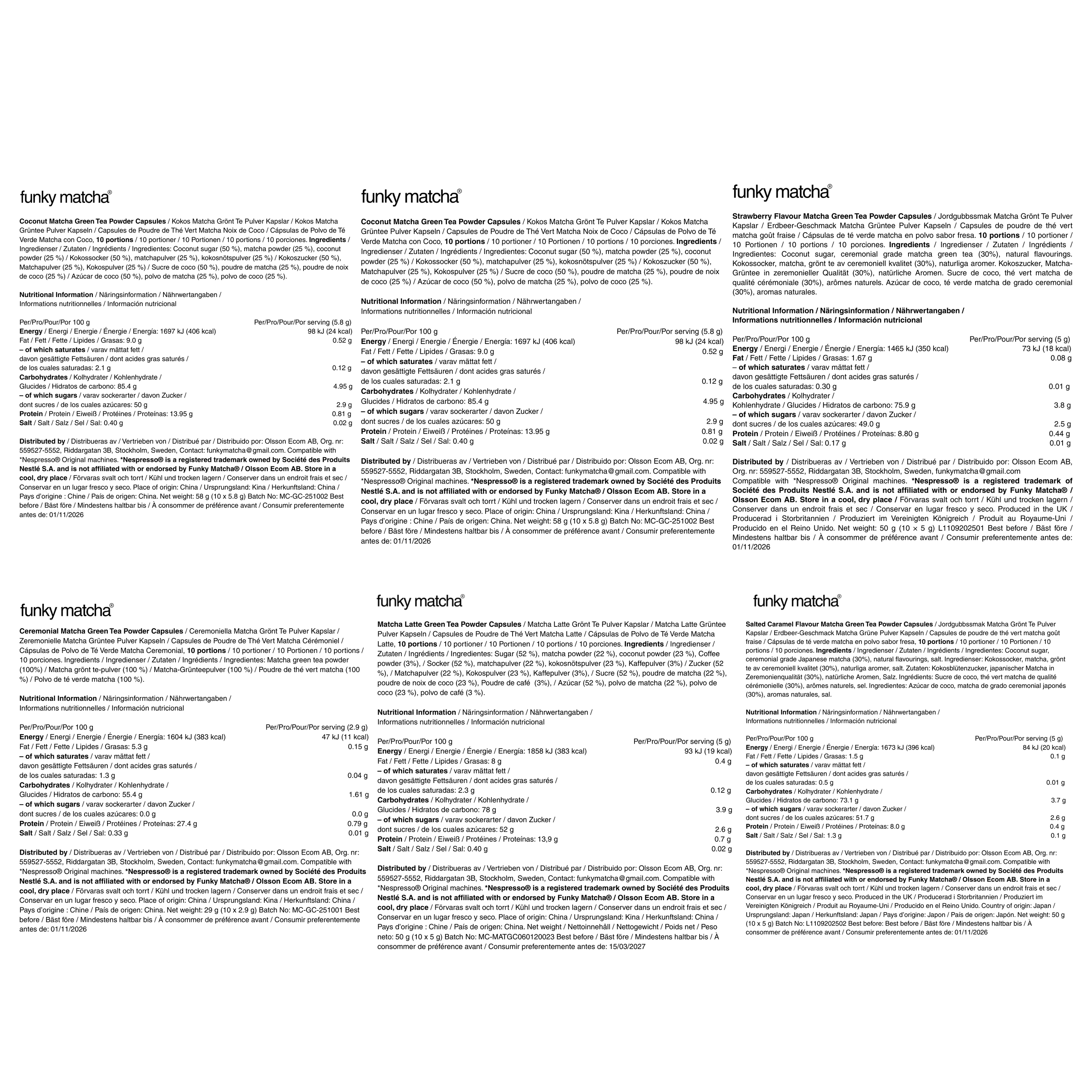 Matcha Pods Variety Pack – 60 Pods (Nespresso® Compatible)